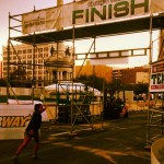 At the finish line, Saturday. I know the police was near. I was actually a bit nervous breaking into the area.