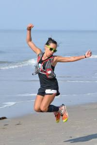 It's not me if I don't jump. No kidding. This was at the start of the sandy stretch. No idea what was waiting for me.