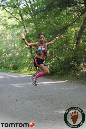 Anticipating-a-finish jump. 